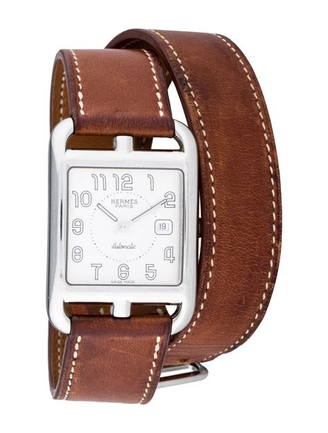 metal watch bands for hermes cape cod|hermes cape cod leather strap.